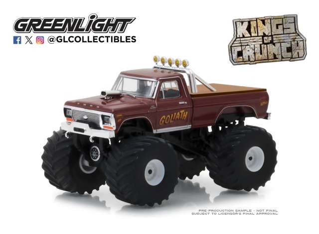 Pre-Order – 1979 Ford F-250 -Goliath  * Kings of Crunch - The Greatest Hits*, burgundy 1:64 GreenLight Model (gl49195B) – ETA. September 2026