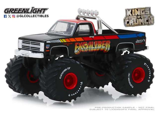 Pre-Order – 1987 Chevrolet K20 — Excaliber * Kings of Crunch - The Greatest Hits*, red/blue 1:64 GreenLight Model (gl49195D) – ETA. September 2026
