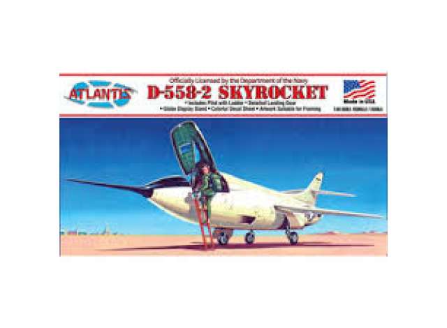 Douglas D-558-2 Skyrocket with stand , plastic modelkit Atlantis Model