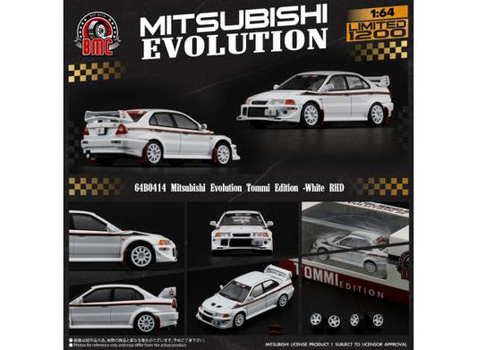 Mitsubishi Lancer EVO 6.5 Tommi Edition, white 1:64 BM Creations Model
