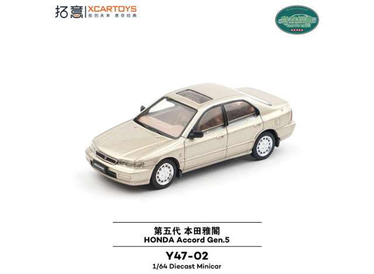 Pre-Order – Honda Accord Gen 5, Champagne 1:64 XCartoys Model (XcarY47-02) Stocks Due September 2026