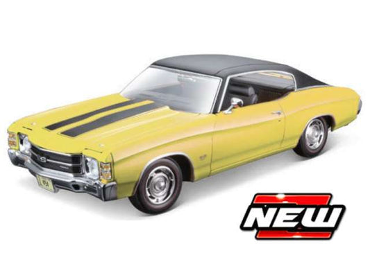 Pre-Order – 1971 Chevrolet Chevelle SS 454 Sport Coupe, yellow/black 1:18 Maisto Model (mai31890Y) – ETA. July/August 2026