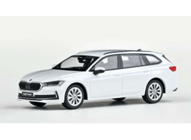 2023 Skoda Superb VI Combi, white 1:43 Abrex Model