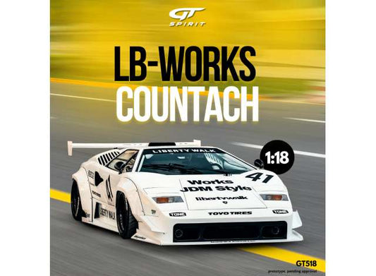 Pre-Order – 2023 LB-Works Countach, white 1:18 GT Spirit Model (GT518) – ETA. September 2026