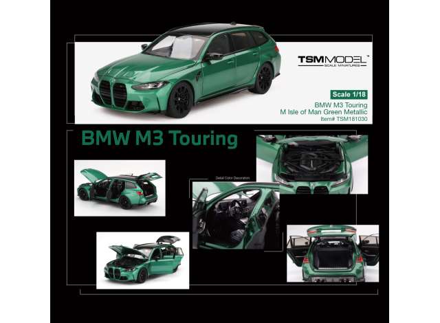 Pre-Order – 2023 BMW M3 Touring (G81) ISLE of Man green metallic 1:18 TrueScale Model (TSM181030) – ETA. September 2026