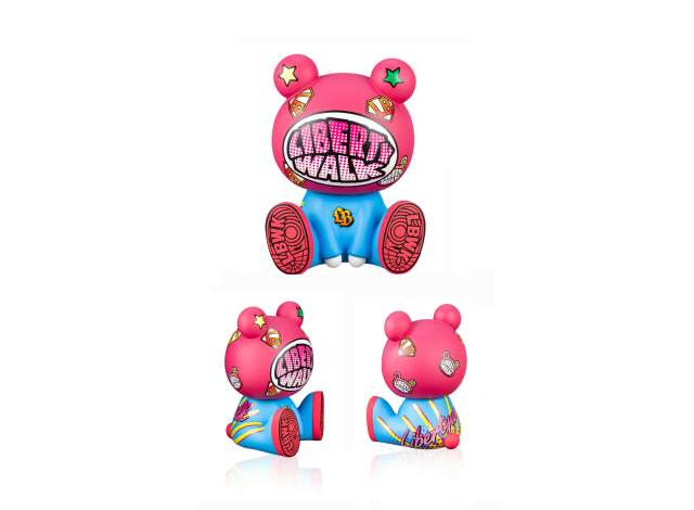 28cm Liberty Walk Kuma 400% Style 01, pink/red/blue 1:0 American Diorama Model