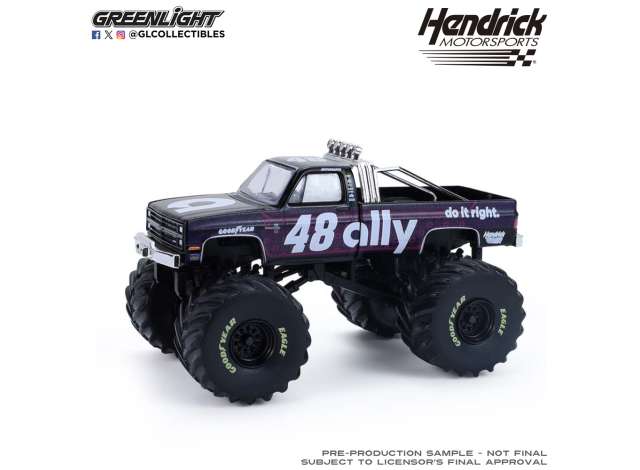 Pre-Order – 1984 Chevrolet Silverado Monster Truck #48 Ally *Kings of Crunch-Hendrick Motorsports* 1:64 GreenLight Model (gl49180D) – ETA. September 2026