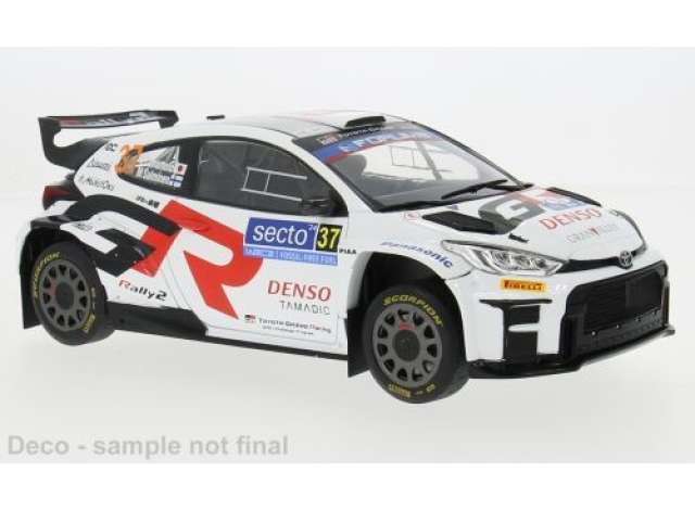 Pre-Order – 2024 Toyota GR Yaris Rallye2 #37 Y.Yamamoto/ M.Salminen Rally WM, Rally Finland, white/red/black 1:18 IXO Models Model (ixo18rmc212A) – ETA. September 2026