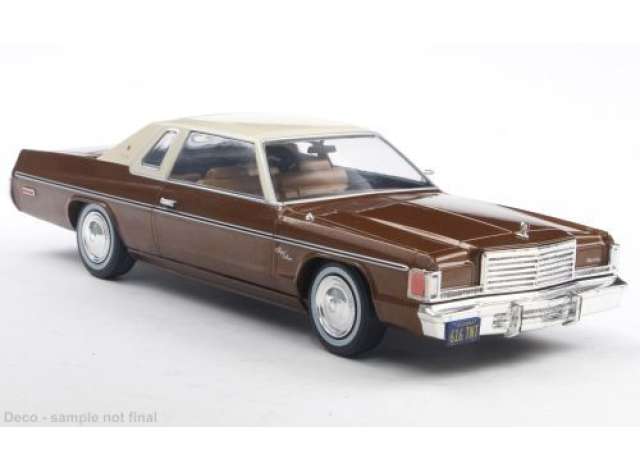 Pre-Order – 1977 Dodge Royal Monaco Coupe, brown/beige 1:24 Whitebox Model (WB124261) – ETA. September 2026