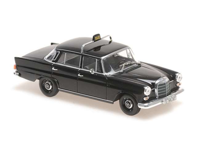 Pre-Order – 1965 Mercedes-Benz 200 (W110) *Taxi*, black 1:43 Maxichamps Model (mc940037295) – ETA. July/August 2026