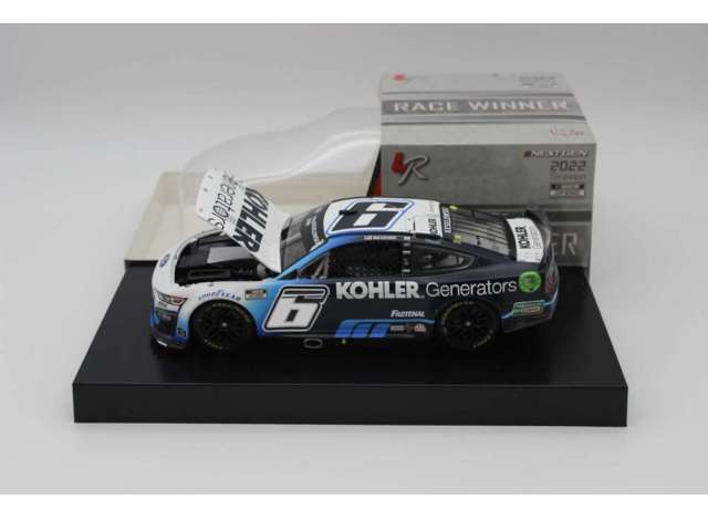 2022 Ford Mustang #6 Brad Keselowski, Kohler Generators Daytona Duel Winner, blue/white 1:24 Action Racing Collectibles Model