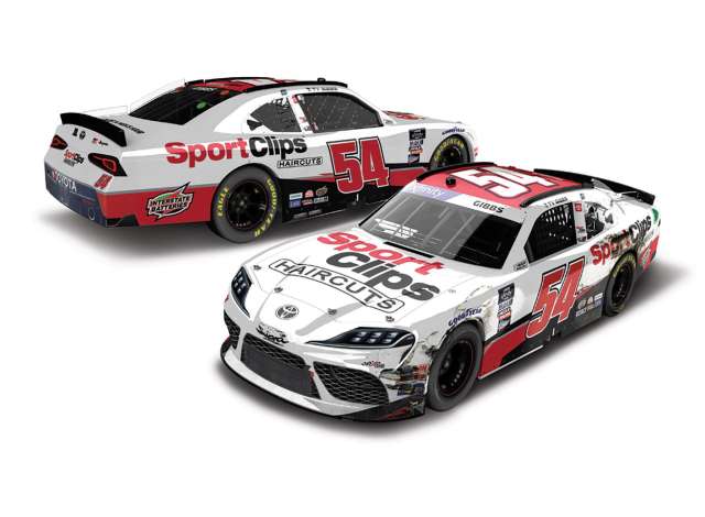 2022 Toyota Supra #54 Ty Gibbs *Sport Clips*, Atlanta Win, white/red/black 1:24 Action Racing Collectibles Model