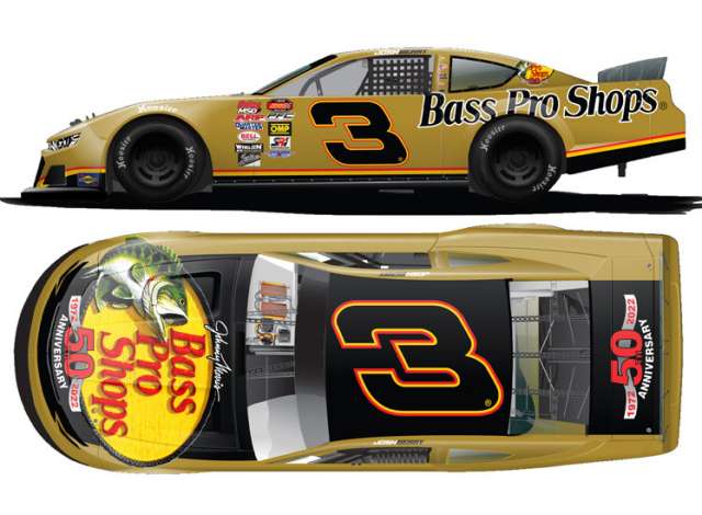 2023 Chevrolet Camaro #3 Dale Earnhardt Jr. *Bass Pro Shops* Late Model, gold 1:24 Action Racing Collectibles Model