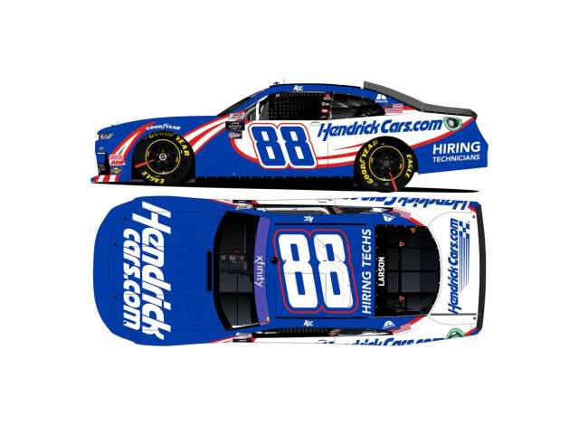 2022 Chevrolet Camaro #88 Kyle Larson *Hendrickcars.com*, white/blue/red 1:24 Action Racing Collectibles Model