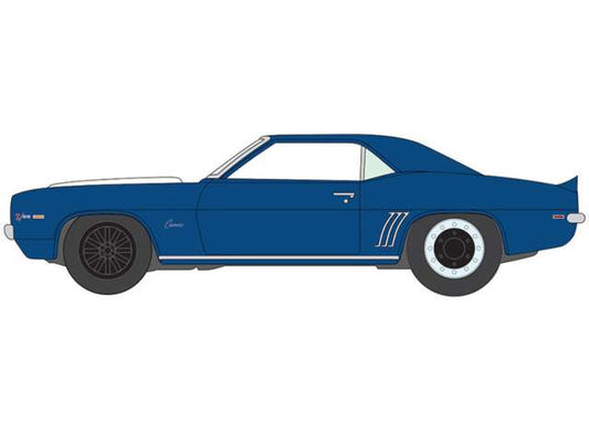 Pre-Order – 1969 Chevrolet Camaro Z28, blue/white 1:64 Johnny Lightning Model (JLSP381A) – ETA. September 2026