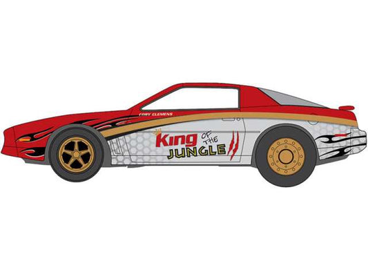 Pre-Order – 1987 Pontiac Trans Am *King of the Jungle*, red/silver/gold 1:64 Johnny Lightning Model (JLSP385A) – ETA. September 2026