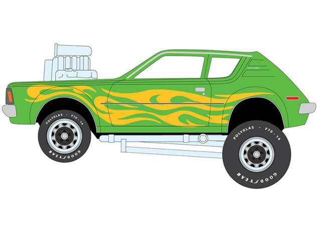 Pre-Order – 1971 AMC Gremlin *Zingers*, Metallic Lime green 1:64 Johnny Lightning Model (JLSP402A) – ETA. September 2026