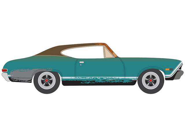 Pre-Order – 1968 Chevrolet Chevelle *Project in Progress*, Tripoli Turquoise 1:64 Johnny Lightning Model (JLSP404B) – ETA. September 2026