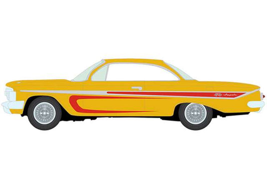 Pre-Order – 1961 Chevrolet Impala SS 409 *Scrapin'*, yellow/red 1:64 Johnny Lightning Model (JLSP406A) – ETA. September 2026