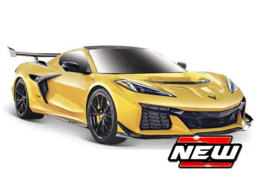 Pre-Order – 2025 Chevrolet Corvette ZR1 Coupe, yellow 1:24 Maisto Model (mai32927y) – ETA. July/August 2026