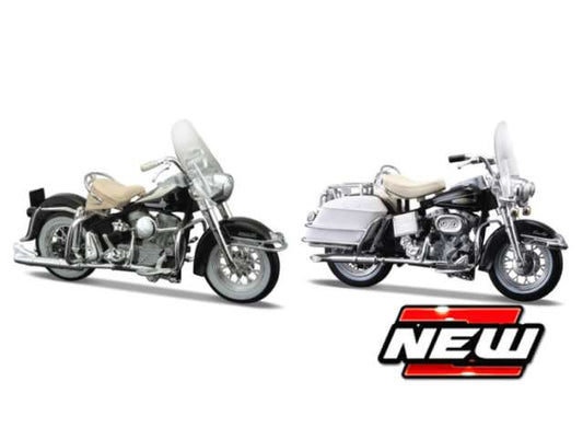 Pre-Order – Harley Davidson 2 motor set:1x 1962 FLH Duo Glide1x 1968 FLH Electra Glide 1:18 Maisto Model (mai37301-60) – ETA. July/August 2026
