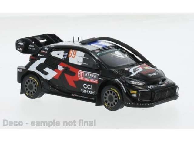 Pre-Order – 2024 Toyota Yaris Rallye 1, #69 K.Rovanperä/J.Halttunen, WRC Safari Rallye Kenia, black/red/white 1:43 IXO Models Model (ixoram937A) – ETA. July/August 2026
