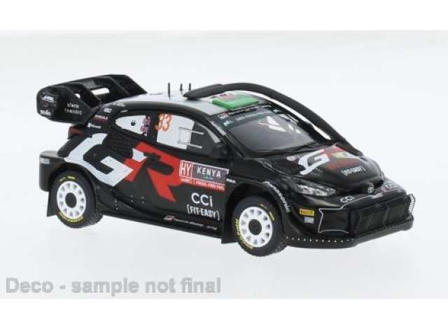 Pre-Order – 2024 Toyota Yaris Rallye 1, #33 E.Evans/S.Martin, WRC Safari Rallye Kenia, black/red/white 1:43 IXO Models Model (ixoram937C) – ETA. July/August 2026