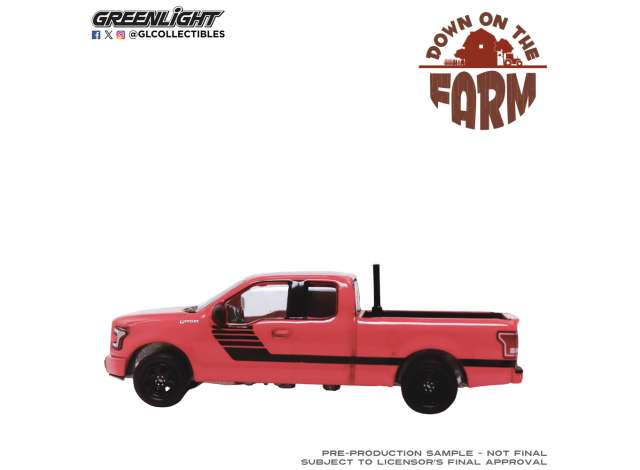 Pre-Order – 2015 Ford F-150 with Ladder Rack *Down on the Farm Series 11*, red 1:64 GreenLight Model (gl48110E) – ETA. September 2026