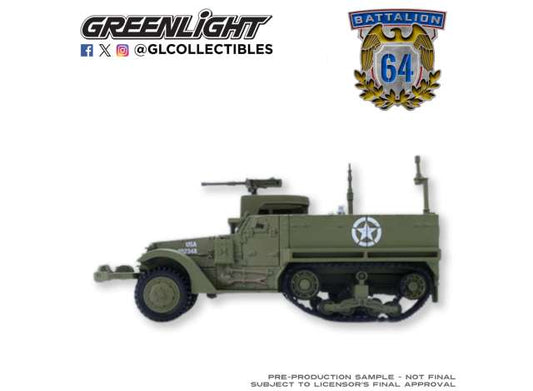 Pre-Order – M3 Half-Track Personnel Carrier, New Tooling  *Battalion 64 Series 6* 1:64 GreenLight Model (gl61060E) – ETA. September 2026