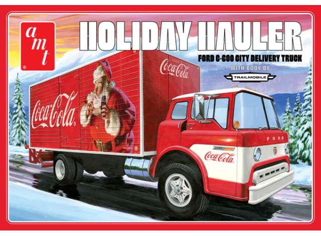 Ford C-600 City Holiday Delivery Truck *Coca-Cola*, plastic modelkit 1:25 AMT Model
