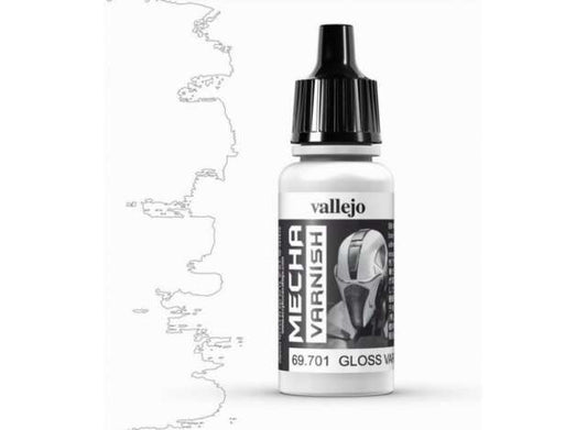 Pre-Order – 17ml Mecha Gloss Varnish *Mecha Varnish* 1:0 Vallejo Model (val69701) – ETA. September 2026