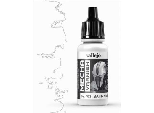 Pre-Order – 17ml Mecha Satin Varnish *Mecha Varnish* 1:0 Vallejo Model (val69703) – ETA. September 2026