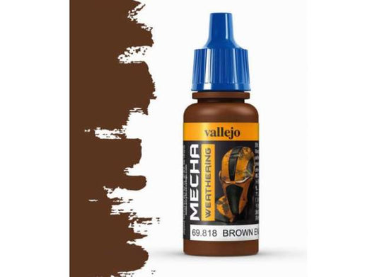 Pre-Order – 17ml Brown Engine Soot (Matt) *Mecha Weathering* 1:0 Vallejo Model (val69818) – ETA. September 2026