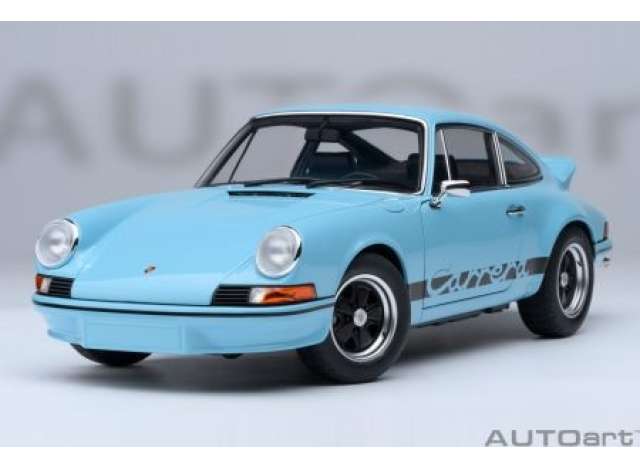 Porsche 911 Carerra 2.7 RS, Gulf blue with black stripes 1:18 AutoArt Model