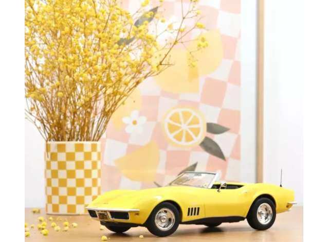 Pre-Order – 1969 Chevrolet Corvette Convertible, Daytona yellow 1:18 Norev Model (nor189039) – ETA. September 2026