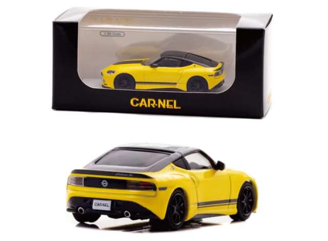 2023 Nissan Fairlady Z Version ST Customized Edition, ikazuchi yellow/super black 1:64 Carnel Model