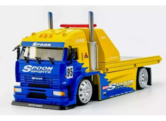 Flatbed Truck Spoon, Blue/Yellow 1:64 Street Weapon Model
