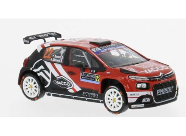 Pre-Order – 2025 Citroen C3 Rally2 WRC #22 Y.Rossel/A.Dunand, Rally Monte Carlo, red/black 1:43 IXO Models Model (ixoram975A) – ETA. July/August 2026