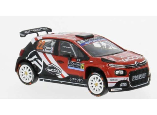 Pre-Order – 2025 Citroen C3 Rally2 WRC #22 Y.Rossel/A.Dunand, Rally Monte Carlo, red/black 1:43 IXO Models Model (ixoram975A) – ETA. July/August 2026