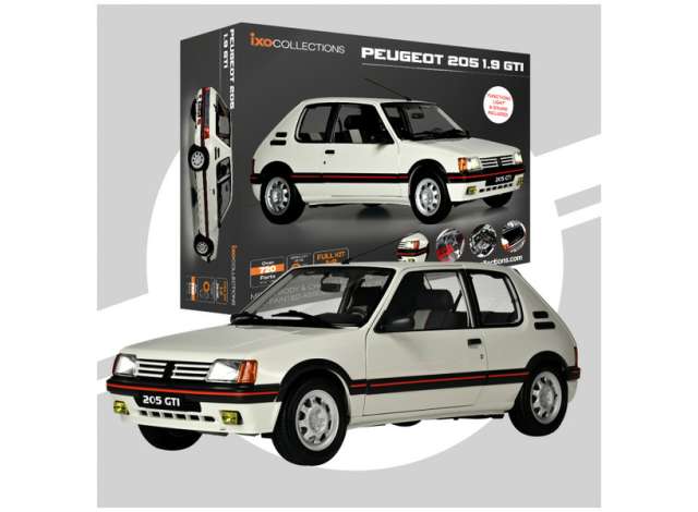 Pre-Order – Peugeot 205 1.9 GTI *Metal Modelkit*, white 1:8 IXO Modelkit Model (IXO-019) – ETA. September 2026