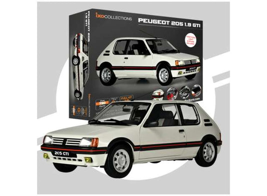 Pre-Order – Peugeot 205 1.9 GTI *Metal Modelkit*, white 1:8 IXO Modelkit Model (IXO-019) – ETA. September 2026