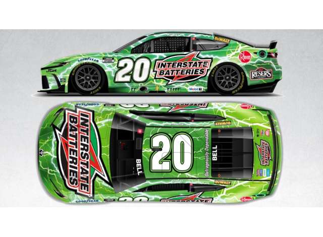 2025 Toyota Camry XSE #20 Christopher Bell *Interstate Batteries*, white/green/red 1:64 Action Racing Collectibles Model
