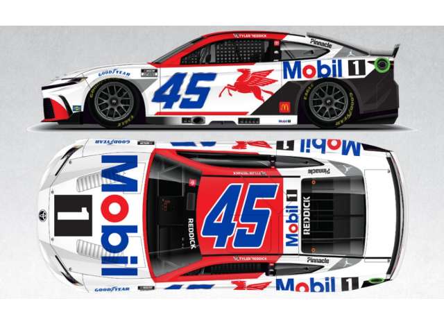 2025 Toyota Camry XSE #45 Tyler Reddick *Mobile 1*, white/blue/red 1:64 Action Racing Collectibles Model