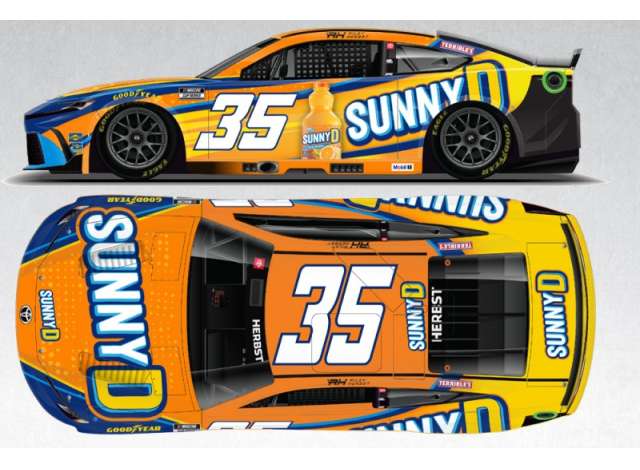 2025 Toyota Camry XSE #35 Riley Herbst *SUNNYD*, orange/blue/white 1:64 Action Racing Collectibles Model