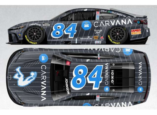 2025 Toyota Camry XSE #84 Jimmie Johnson * Carvana Shaq*, black/blue/white 1:64 Action Racing Collectibles Model