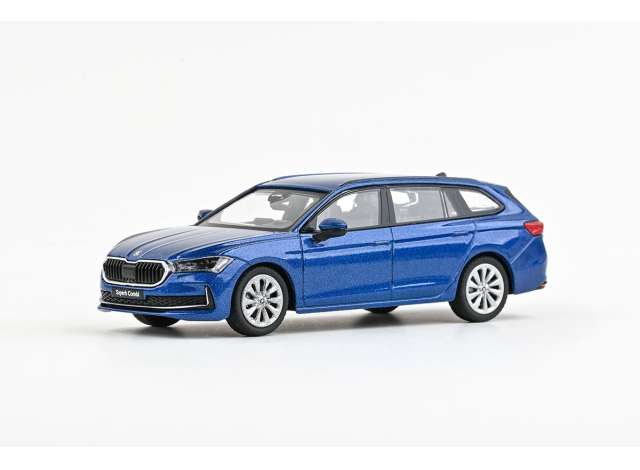 2023 Skoda Superb VI Combi, blue cobalt metallic 1:43 Abrex Model