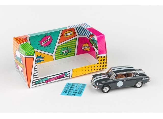 1960-1990 Skoda 1100 MBX, black/white 1:43 Abrex Model