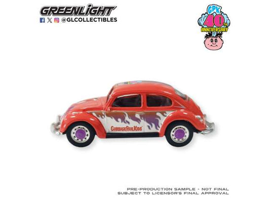 Pre-Order – Classic Volkswagen Beetle, Lily No Problema 40th Anniversary *Garbage Pail Kids Series 9*, red 1:64 GreenLight Model (gl54130E) – ETA. September 2026