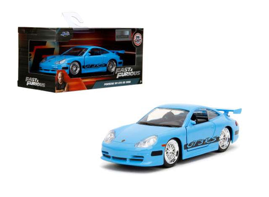 Pre-Order – Porsche 911 GT3 RS-Free Rolling *Fast & the Furious*, glossy blue 1:32 Jada Toys Model (jada34442) – ETA. September 2026