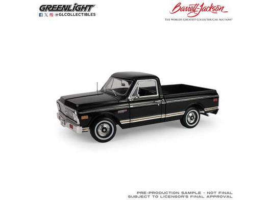 Pre-Order – 1971 Chevrolet C10 Custom Pickup *Barrett-Jackson Scottsdale 2024*, black 1:18 Highway 61 Model (hwy18054) – ETA. September 2026